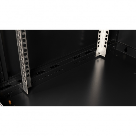 Шкаф 19" телекоммуникационный настенный, 12U 635x600х600 мм, дверь перфорация,черный